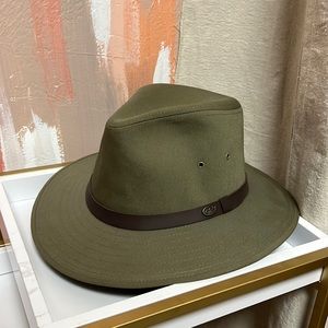 Olive green hat